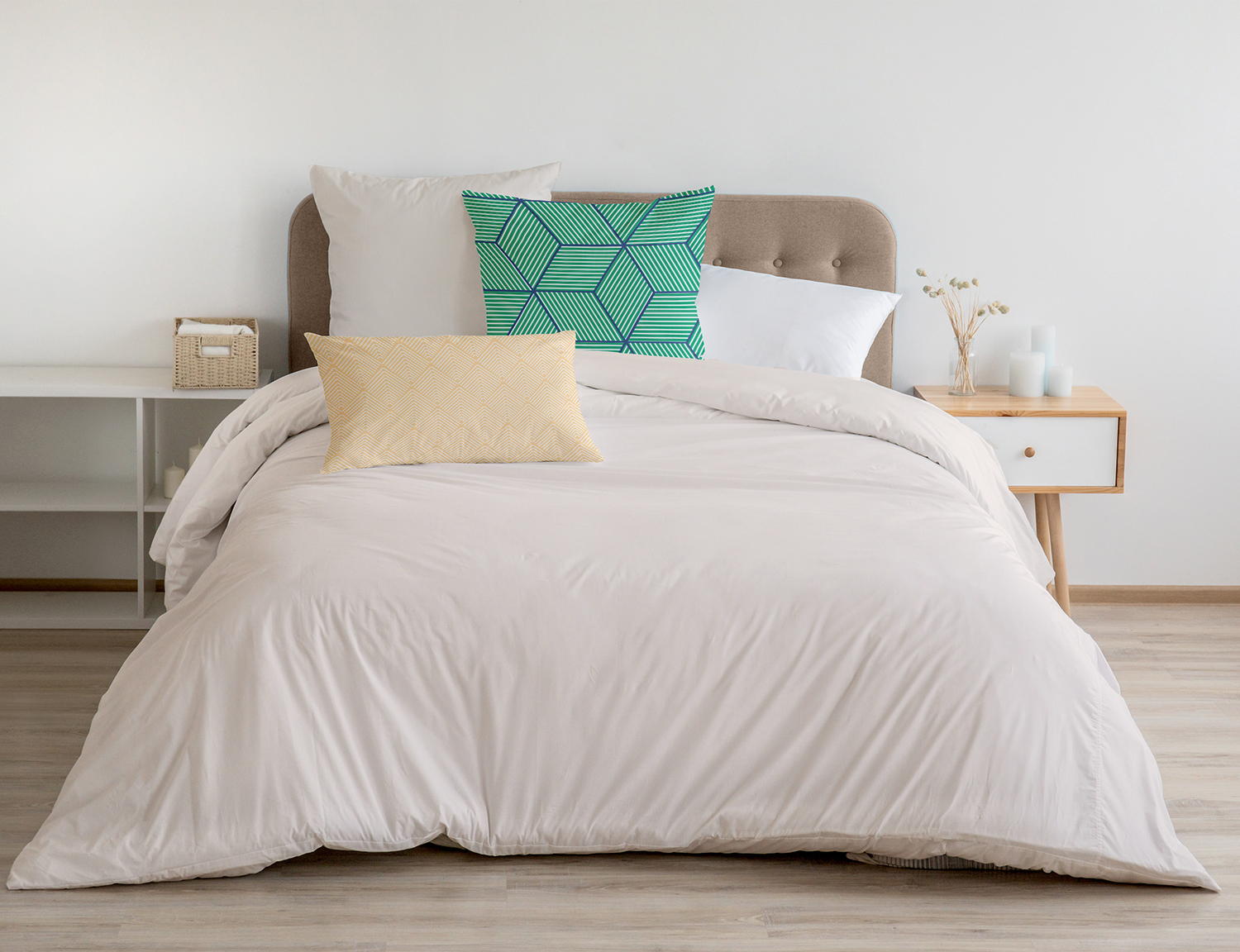 Simply Daisy 20" x 20" Cube Stack Decorative Throw Pillow, True Mint (1 count)
