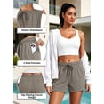 thumbnail image 3 of Cadmus Women's Drawstring Sweat Shorts High Waisted Summer Workout Casual Lounge Shorts with Pockets, 3 of 9