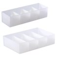 thumbnail image 1 of Sundries Storage Box 2Pcs White Tpu Stackable Sizes for Home Use, 1 of 3