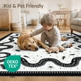 thumbnail image 4 of ODIKA 4'x6' Washable Area Rug Snake Serpent Vintage Tattoo Aesthetic With Allover Scattered Motif for Dorm Room, Small Living Stain Resistant Low Profile, Easy Care, 4 of 7