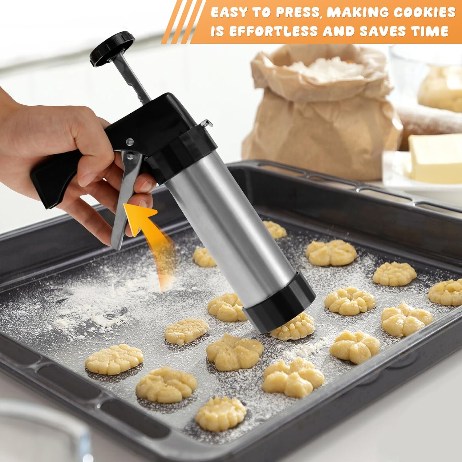 Tcwhniev 31Pack Churro Maker Machine Thickened Stainless Steel Churro Maker Kit Multifunctional Churro Maker Gun Kit Household Churro Cookie Making Kit for Homemade Churros Cookies