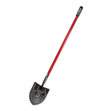 Bully Tools 92705 14-Gauge Round Point Mud Shovel with USA Pattern and Fiberglass Long Handle