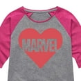 thumbnail image 3 of Marvel - Heart Valentine - Girls Shirt Tail Raglan, 3 of 5