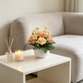 thumbnail image 3 of Eoozwa Small Potted Artificial Rose Plants Artificial Flower Arrangement Indoor Potted Tabletop Decorative Greenery for Shelf Bedside Living Room Home Office Halloween Fall Thanksgiving Decor Gift, 3 of 6