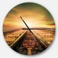 thumbnail image 1 of DesignArt Junction of Railways Track Large Wall Clock, 1 of 2