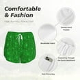 thumbnail image 5 of Disketp Green Glitter Print Women's Shorts Workout Shorts for Athletic Gym Running Shorts with Phone Pockets Large, 5 of 8