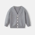 thumbnail image 4 of JAJAHO Knit Cardigan Sweater For Kids Boys Girls Unisex Long Sleeve V Neck Button Up Jacket Lightweight Outerwear Classic Clothing Preppy Style Trendy Tops, 4 of 4