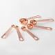 thumbnail image 2 of Cucharadas Cucharaditas Medidoras Juego de 6, Cucharas medidoras de metal chapadas en cobre para medir ingredientes secos o líquidos, especias para hornear en la cocina, 2 of 5