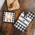 thumbnail image 5 of Happiness Is Homemade Kitchen Oven Mitt and Pot Holder Sets 2 Pcs for Baking, Cooking and Grilling, Heat Resistant Up To 392 °F, 5 of 7