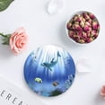 thumbnail image 4 of POGLIP Red Roses Skeleton Set of 6 Round Coaster for Drinks, Absorbent Ceramic Stone Coasters Cup Mat with Cork Base for Home Kitchen Room Coffee Table Bar Decor, 4 of 5