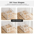 thumbnail image 3 of Clear Acrylic Dog Playpen, 23.6" H Transparent Dog Playpens Indoor, Easy Assemble Pet Pen for Puppy/Small Dog/Rabbit/Cat/Pig, Sturdy Plastic Whelping Box Enclosure (12 Planes-17.4 sq.ft, White), 3 of 7