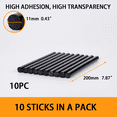 thumbnail image 3 of 10 Pcs Bâtons de Colle Noirs 200/250/300mmx11mm pour Réparation de Pistolet Auto Dent Outil de Réparation Manuelle Sans Peinture, 3 of 7