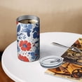 thumbnail image 3 of 20oz Coffee Tumblers Pioneer Flower Floral Print Pattern Stainless Steel Vacuum Insulated Travel Tumbler Coffee Cups Mug with Lid and Straw with Cleaning Brush for Cold & Hot Drinks, 3 of 5