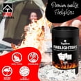 thumbnail image 2 of 100 Fire Starters for Fireplace, Wood Stove, Charcoal BBQ & Campfire — Waterproof Odorless Fire Starter Sachets, Quick-Light Indoor & Outdoor Firestarter Pouches in Storage Tube, 2 of 4