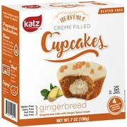 Katz Gluten Free Creme Filled Cupcakes - Gingerbread | Gluten Free, Dairy Free, Nut Free, Soy Free, Kosher | (1 Pack, 7.0 Ounce Each)