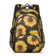 thumbnail image 2 of Black Sunflower Backpack for School,Cute School Bag,Schoolbag with Adjustable Shoulder Straps & Padded Back,16.9 Inch, 2 of 5