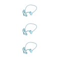 thumbnail image 1 of sweethay Auricular de conducción ósea compatible con Bluetooth V5.2 Auricular de oreja abierta Cancelación de ruido Deporte Auricular de música Type3 NO3, 1 of 6
