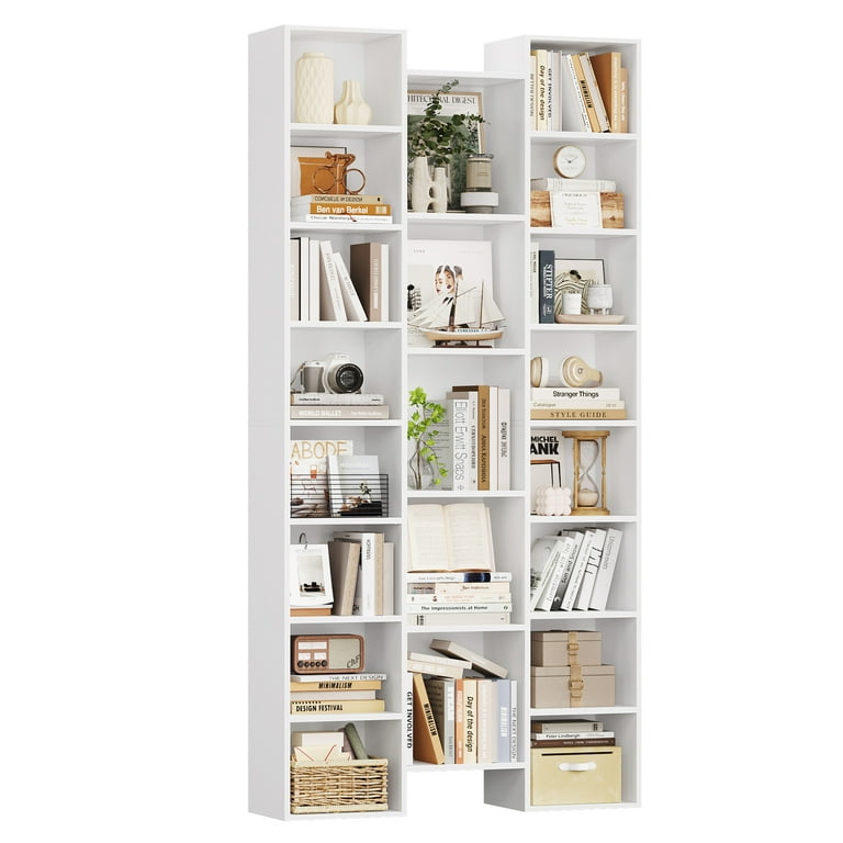 Homfa 71 to 3 inch Tall Wooden Bookshelf with Adjustable Shelves