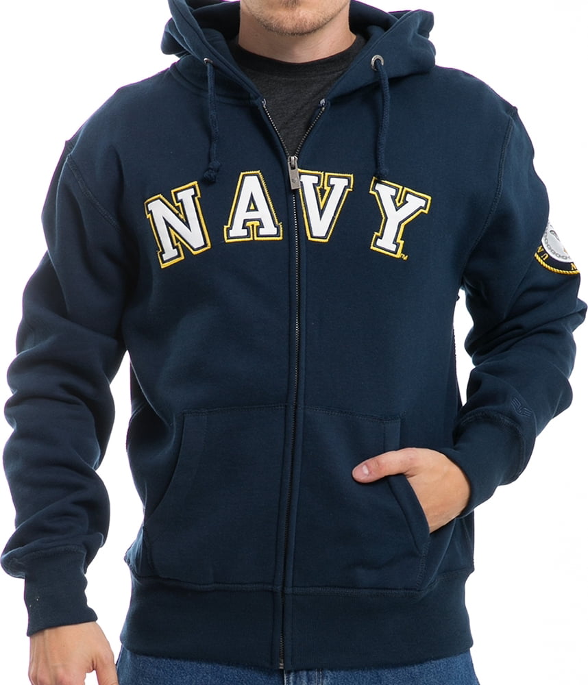 navy blue zip up hoodie mens