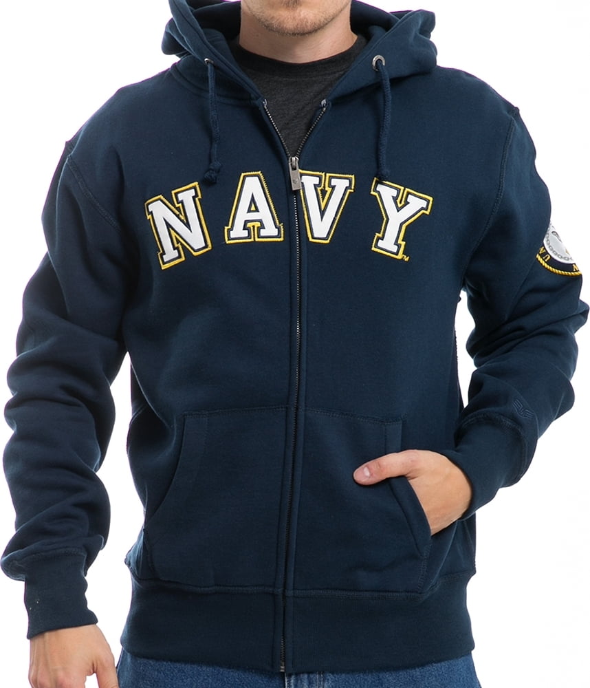 navy zip up hoodie
