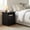 Black, variant on 22" Rustic Nightstand Bedside Table with 2 Drawers & Open Shelf, Engineered Wood Storage Cabinet, Multi-Color Options