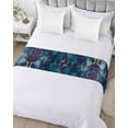 thumbnail image 5 of Xipuska Blue Purple Marble Bed Runners for Twin Size Bed, Decorative Bed Throws for Foot of Bed, Modern Abstract Gradient Texture Bed Runner Sofa Throw Bedding Scarf Protector Slipcover for Bedroom, 5 of 6