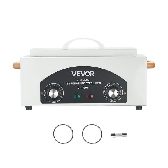 High Temperature Autoclave 2L - 300W Cleaner Sterilizer Machine Box, Adjustable Timer, Nail Tools & Beauty Instrument Disinfector