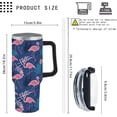 thumbnail image 3 of Cute Flamingo Lover 40oz Tumbler With Handle Gifts For Teacher Gym Wine Tumbler For Office, 3 of 6