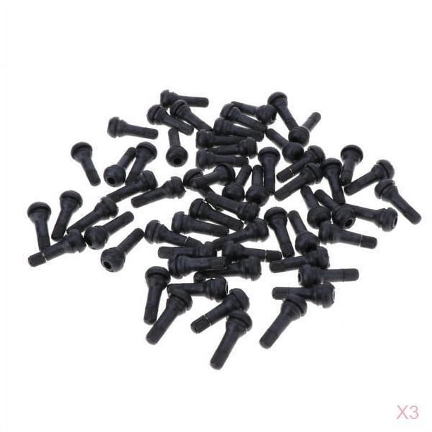 300pcs Car Auto TR 413 Short Rubber Tubeless Snap-In Neumático Válvula de neumático Vástagos Negro