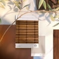 thumbnail image 3 of MOOD Custom Bamboo Shades | RUSTIC | Cordless Designer Natural Woven Wood Roman Shades for Windows | Rustic Walnut (Great Privacy) | 29.5"W X 60"H, 3 of 8
