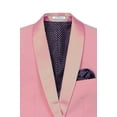 thumbnail image 4 of Men’s Slim‑Fit Stretch Tuxedo Set with Bow Tie, Built‑In Pocket Square & Socks-Dusty Rose 42S, 4 of 6