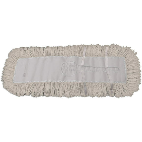 24" Dust Mops | White Closed- Loop Industrial Style - 6 Pack