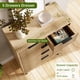 thumbnail image 3 of Moderno fluted 3-cajón de anchura wood chest of cajones - almacenamiento cómoda organizer con metal legs y anti-tipping device para dormitorio y sala de estar, 3 of 5