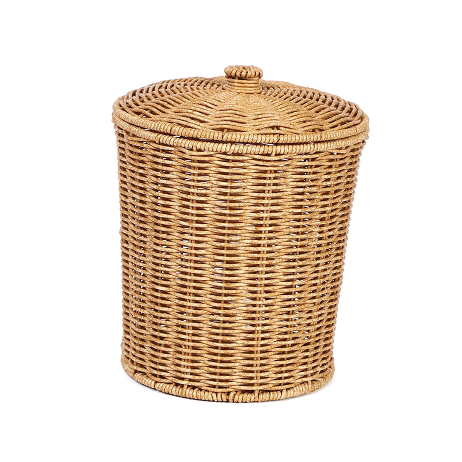 Tongina Large Laundry Hamper Woven Basket with Lid, Beige