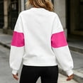 thumbnail image 6 of Sweatshirts for Women Color Blocked Fashionable Loose Round Neck Pullover Top Casual Long Sleeved Lounge Travel Work Hiking Outfit Fall Clothes, 6 of 9