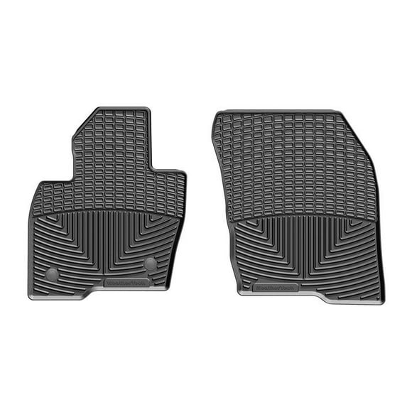 Weathertech Floor Mat W395 All-Weather; Direct-Fit; Deeply Sculpted Channels; Black; Thermoplastic Elastomer TPE; 2 Piece