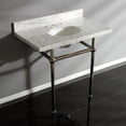 thumbnail image 6 of Kingston Brass KVPB36MB6 Templeton 36" Oval Marble Wall Mounted Bathroom Console - Carrara, 6 of 6