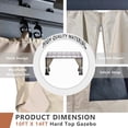thumbnail image 5 of ALAULM 10' x 14' Gazebo，Hard Top Lean to Gazebo Wall Mount Heavy Hardtop Gazebo Outdoor Pergola with Curtains and Netting for Patio Garden Lawn Backyard Deck (Sand), 5 of 13