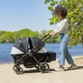thumbnail image 5 of Pivot Xplore Dreamz All-Terrain Stroller Wagon with Bassinet Insert (Jetsetter Black), 5 of 32
