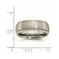 thumbnail image 6 of Chisel Titanium Brushed Center 8mm Ridged Edge Band, 6 of 7