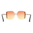 thumbnail image 4 of Womens Intricate Rhinestone Jewel Trim Metal Oversized Sunglasses Gold Orange Yellow, 4 of 4