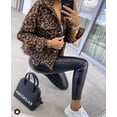 thumbnail image 3 of Chaqueta vaquera Vintage con estampado de leopardo para mujer, abrigo holgado de gran tamaño, manga larga, solapa de un solo pecho, novio, 3 of 5