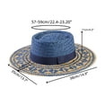 thumbnail image 3 of AJGRHE Classic Panama Sun Hat For Summer Wide Brim Boater Beach Outdoor Travel Beige One Size, 3 of 4