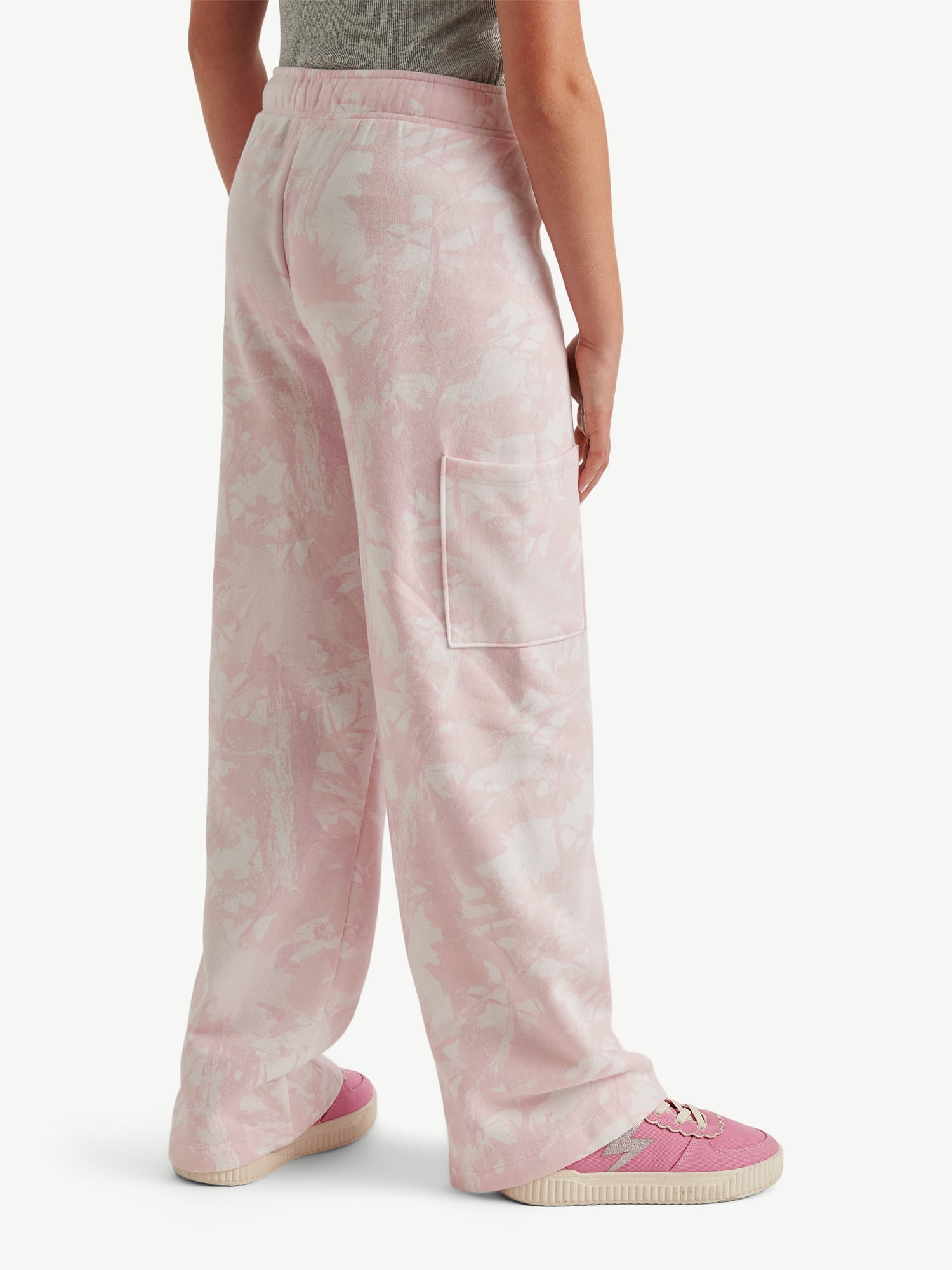 Justice Girls Fleece Cargo Wide Leg Pants, Sizes XS - XLP