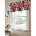 thumbnail image 6 of 4th of July Curtain Valances for Windows, Patriotic Red Poppy Flowers American Flag Kitchen Valance Window Treatment, Light Filtering Block Curtains for Bathroom/Bedroom/Living Room 60'' x 18'', 6 of 9