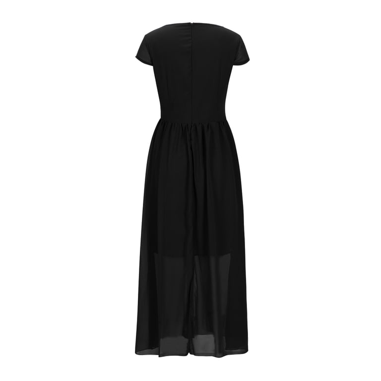 Petite Maxi Dresses for Women,Women's Summer Solid Color Closed Waist Evening Dress Short Sleeve V-Neck Dress,Maxi Dress Casual V Neck Flowy Sundress. - Walmart.com Petite Maxi Dresses for Women,Women's Summer Solid Color Closed Waist Evening Dress Short Sleeve V-Neck Dress,Maxi Dress Casual V Neck Flowy Sundress. - Walmart.com