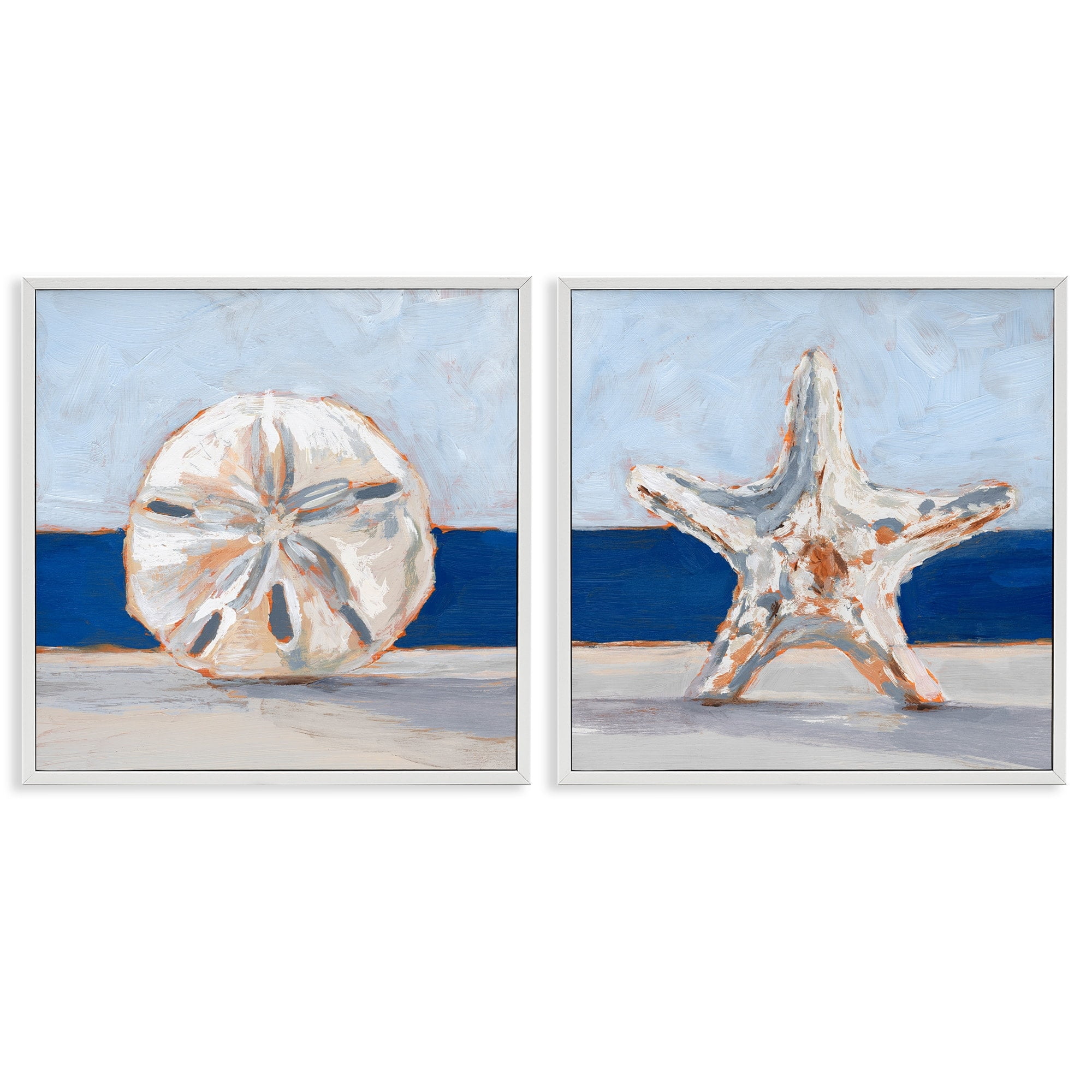 Stupell Industries Sea Life Starfish Seashell Painting Beach Marine Animal, 17 x 17, Design by Ethan Harper