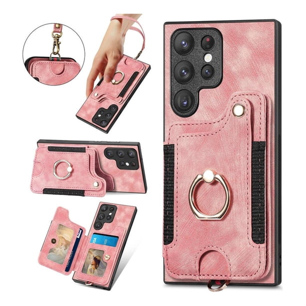 Funda antirrobo para teléfono móvil Samsung S24Ultra con tarjetero