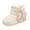White, variant on ZACPNCV Toddler Warm Faux Fur Lined Boots Kids Girls Boys Winter Non Slip Snow Boots Outdoor Shoes Black