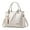 White, variant on Satchel Purses for Women Trendy Vegan Leather Shoulder Bag Top-handle Handbags Zipper Cross Body Bags